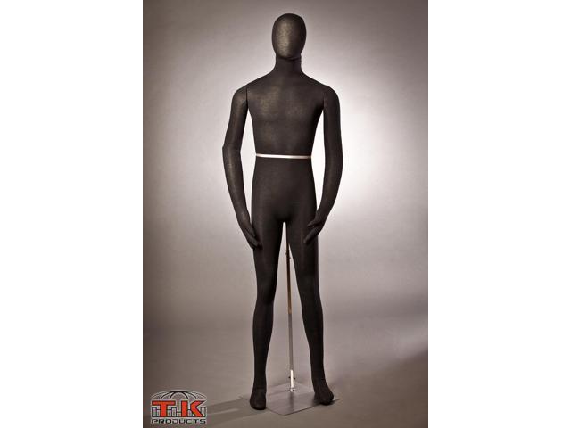 Male Mannequin, Flexible Posable Full-size In Black