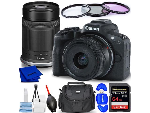 Canon EOS R50 Mirrorless Camera with 18-45mm and 55-210mm Lenses (Black) Kit