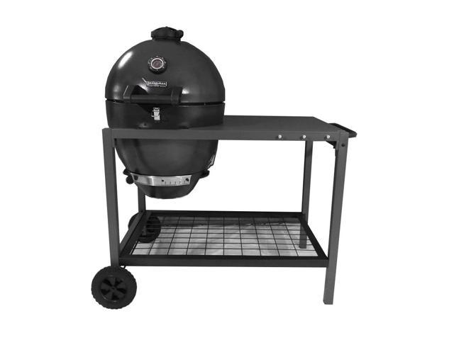 Brand-Man Grills Rodeo Deluxe Steel Kamado with Large Prep Cart