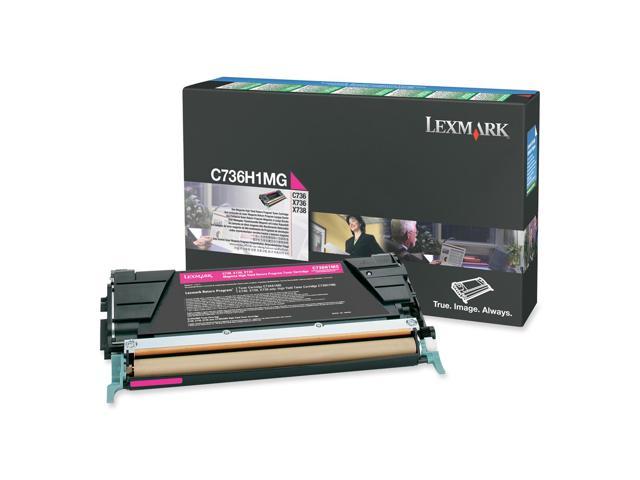 Lexmark C736H1MG High Yield Return Program Toner Cartridge - Magenta