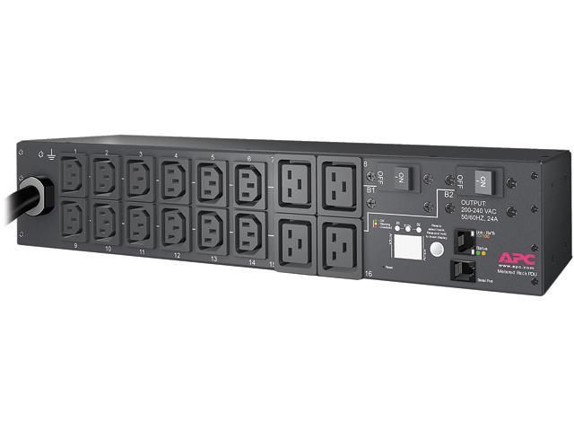 APC Rack PDU, Metered, 2U, 30A, 208V, 12 x C13s & 4 x C19