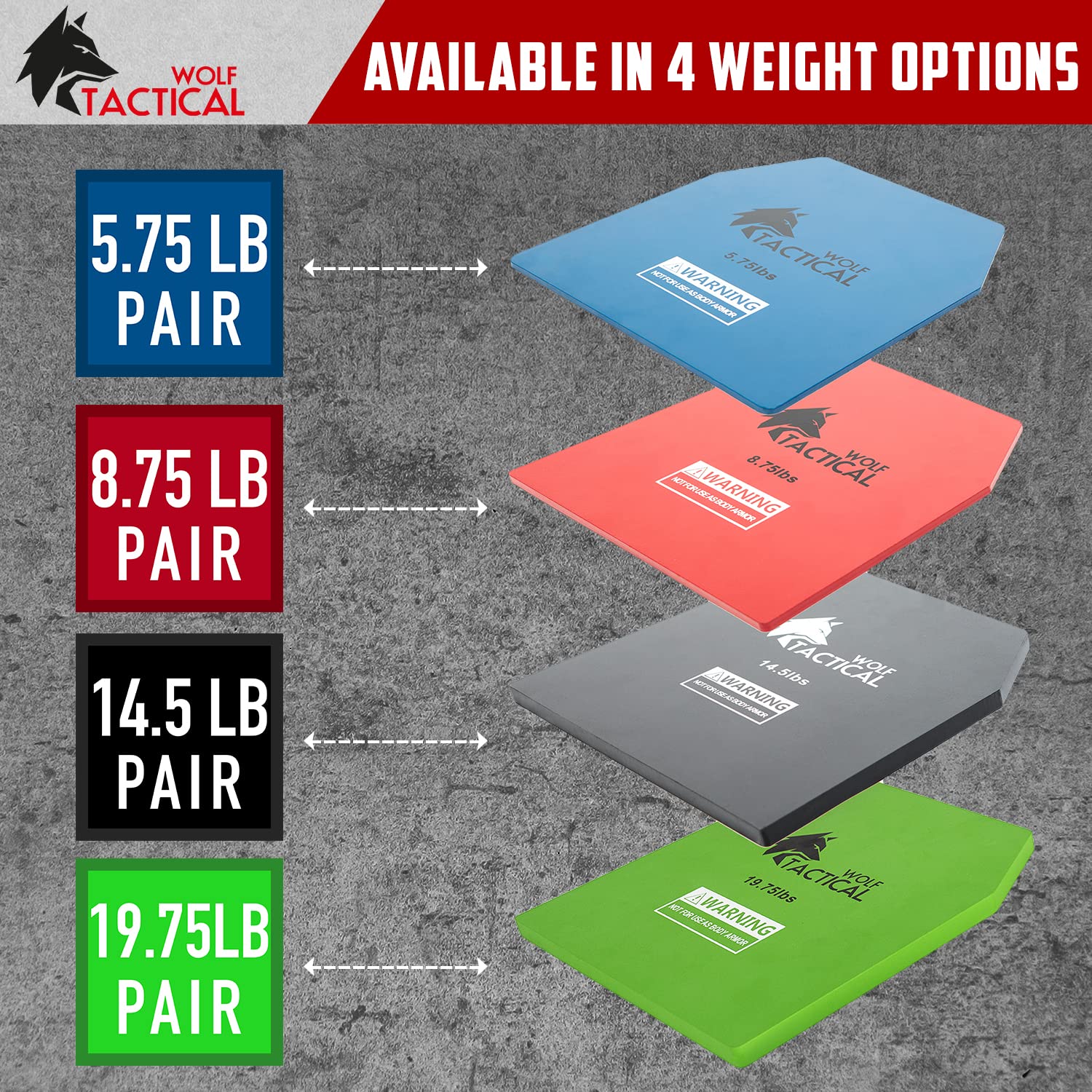 WOLF TACTICAL Weight Vest Plates WODs, Strength Training