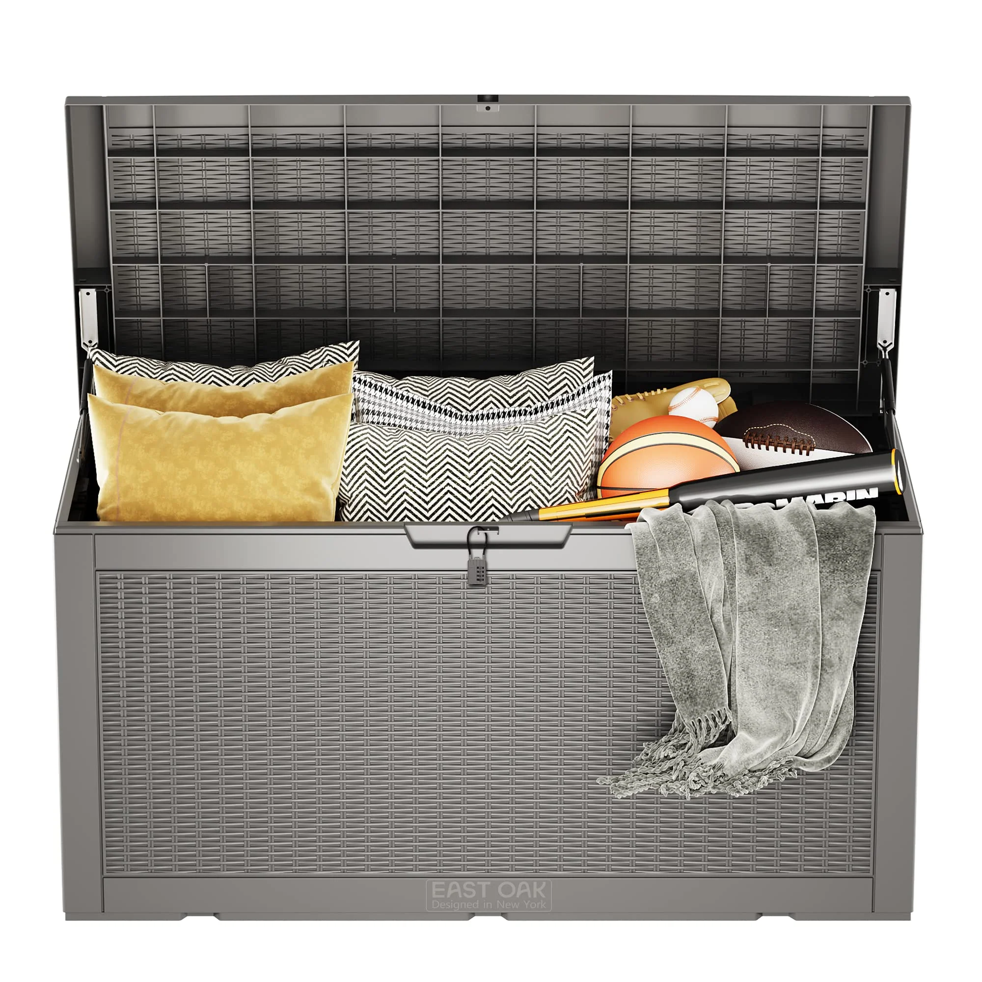 EAST OAK Outdoor Storage Box, 100 Gallon Deck Box