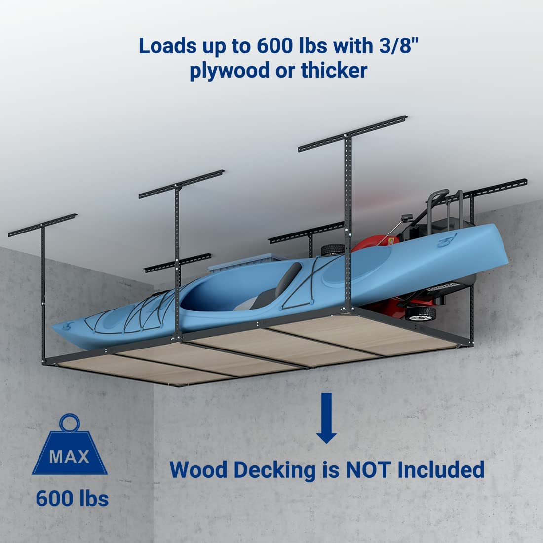 FLEXIMOUNTS 4x8 Overhead Garage Storage Rack