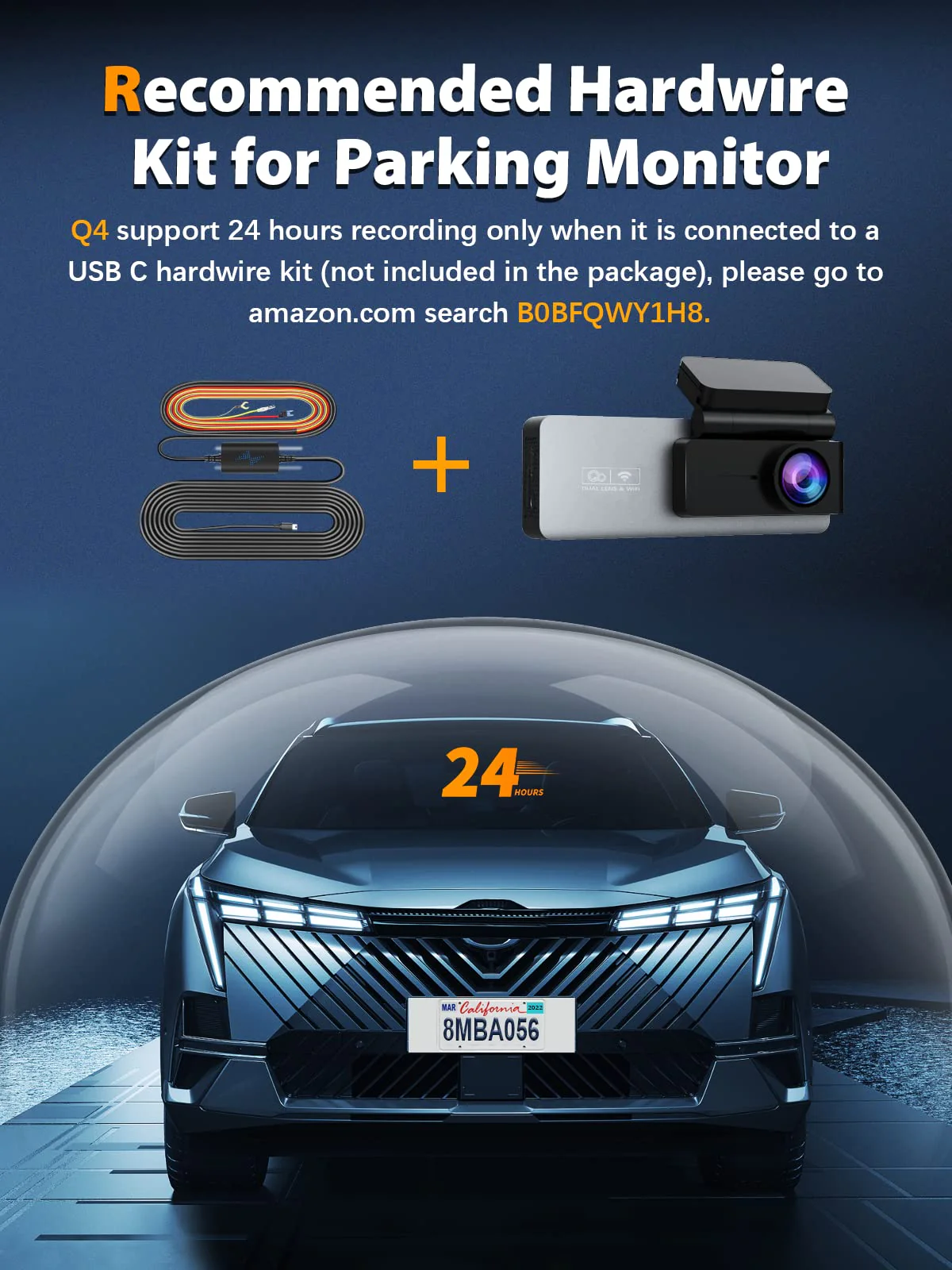 ARIFAYZ Dash Cam Front and Rear 2K+1080P with 64GB SD Card