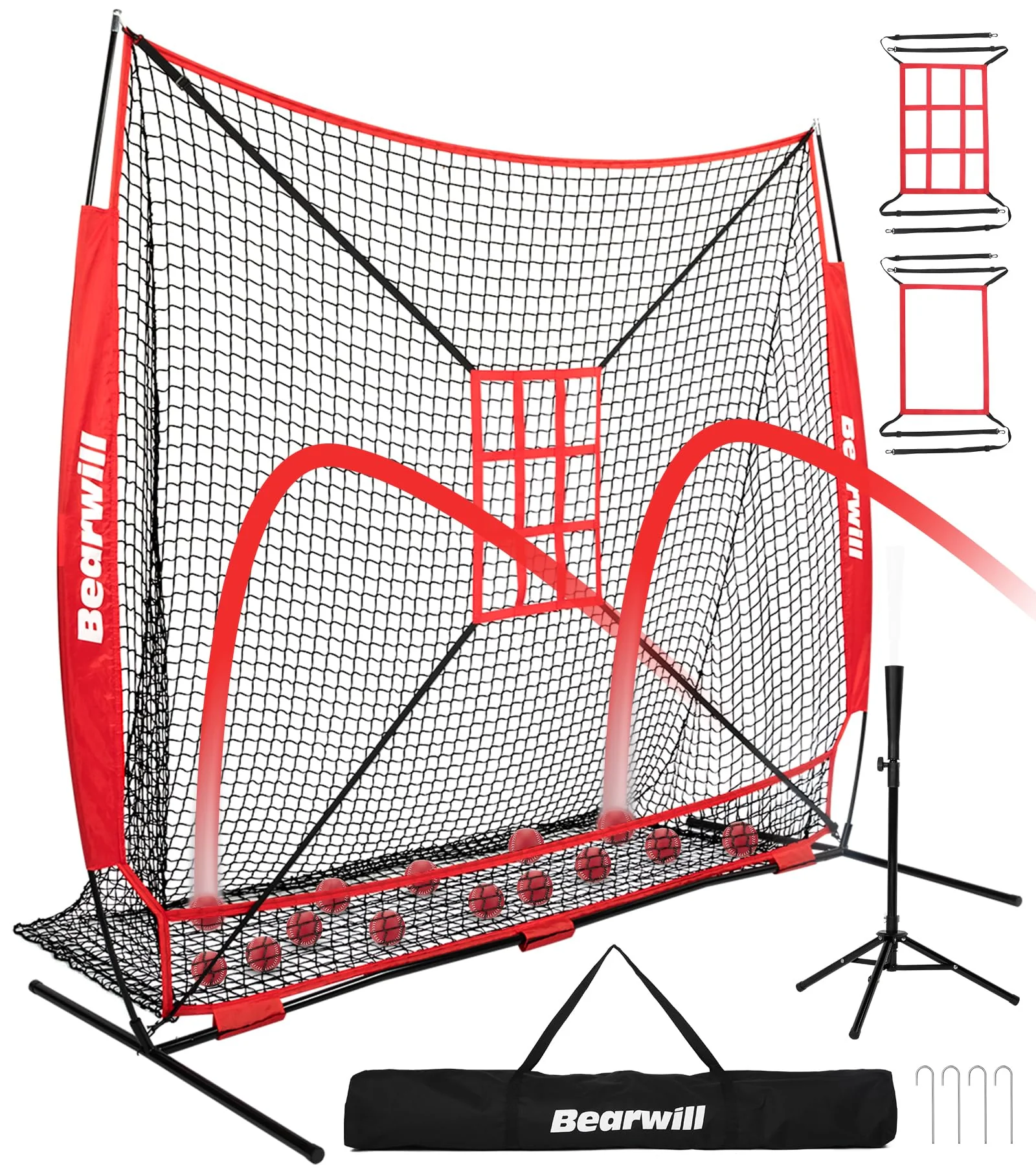 Bearwill 7x7ft Baseball Softball Practice Net
