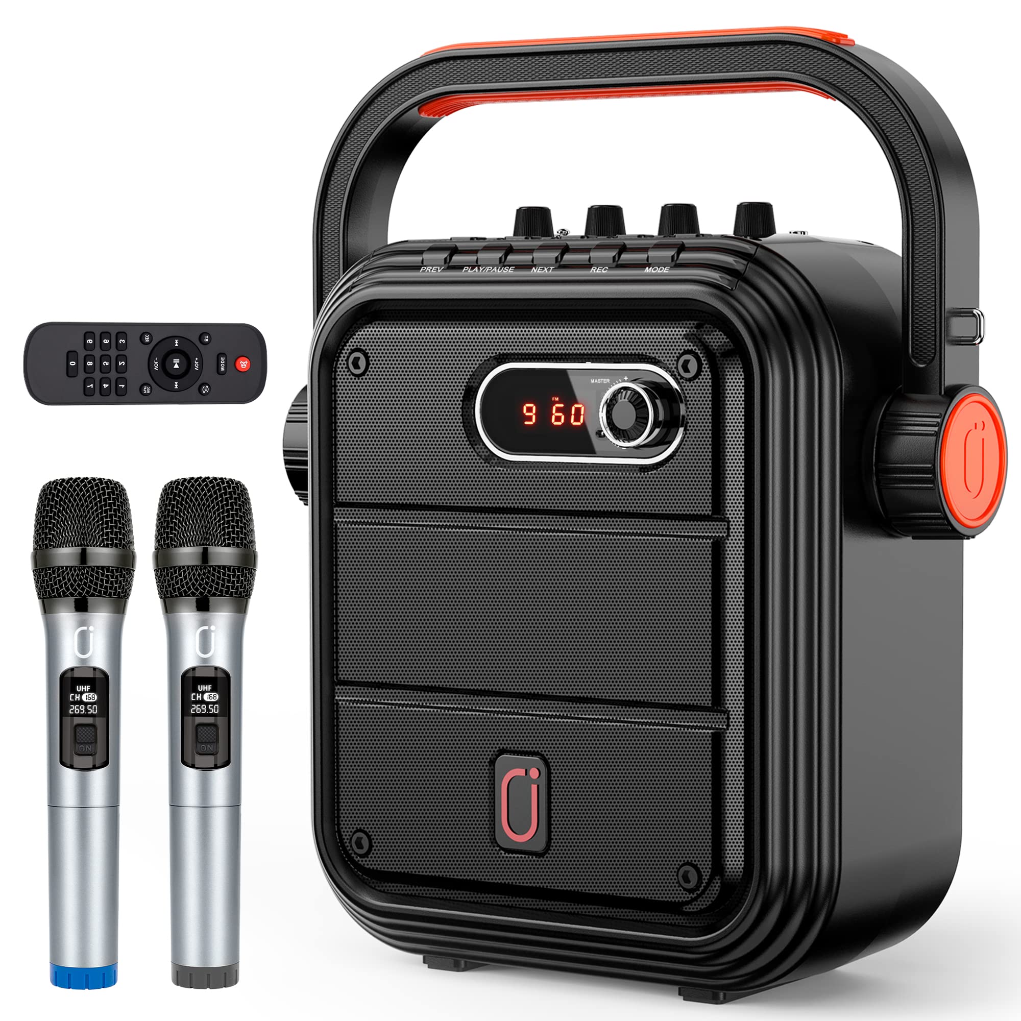 JYX Karaoke Machine with 2 UHF Wireless Microphones