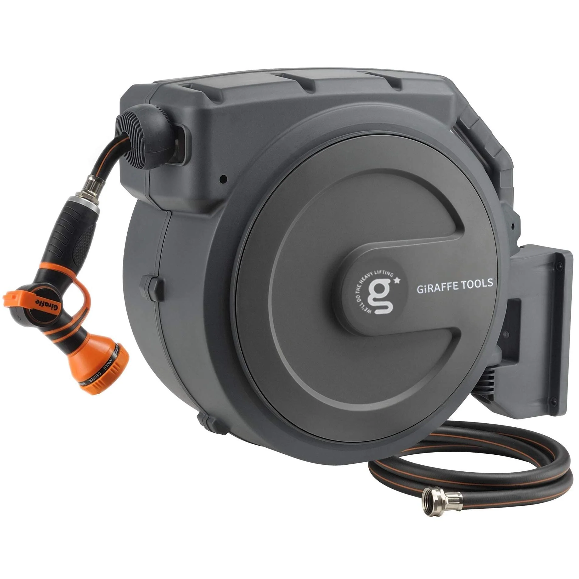 Giraffe Tools Retractable Garden Hose Reel 1/2 Inch x 130 ft
