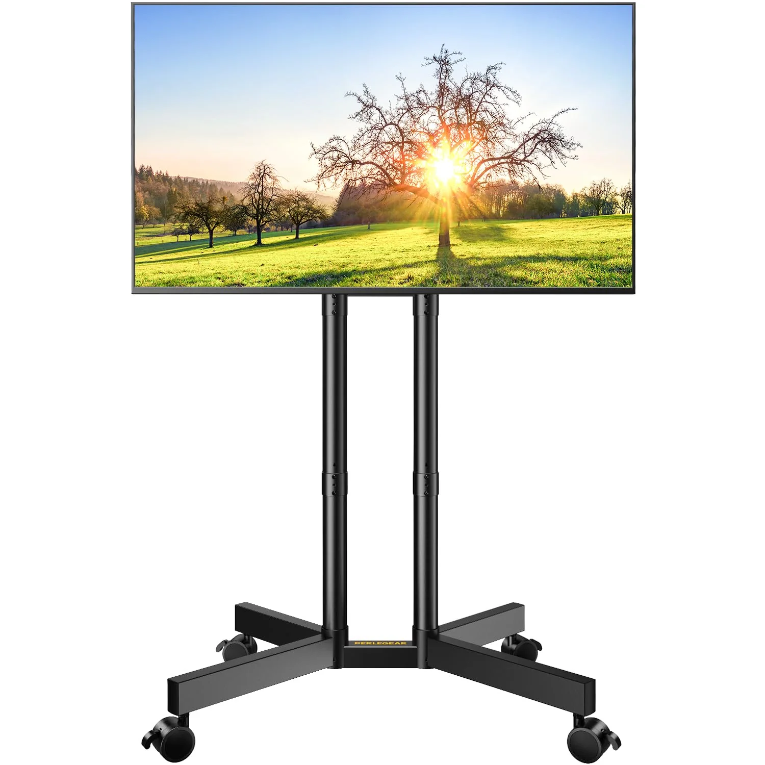 Perlegear Rolling TV Stand, Mobile TV Stand for 32-70 inch TVs