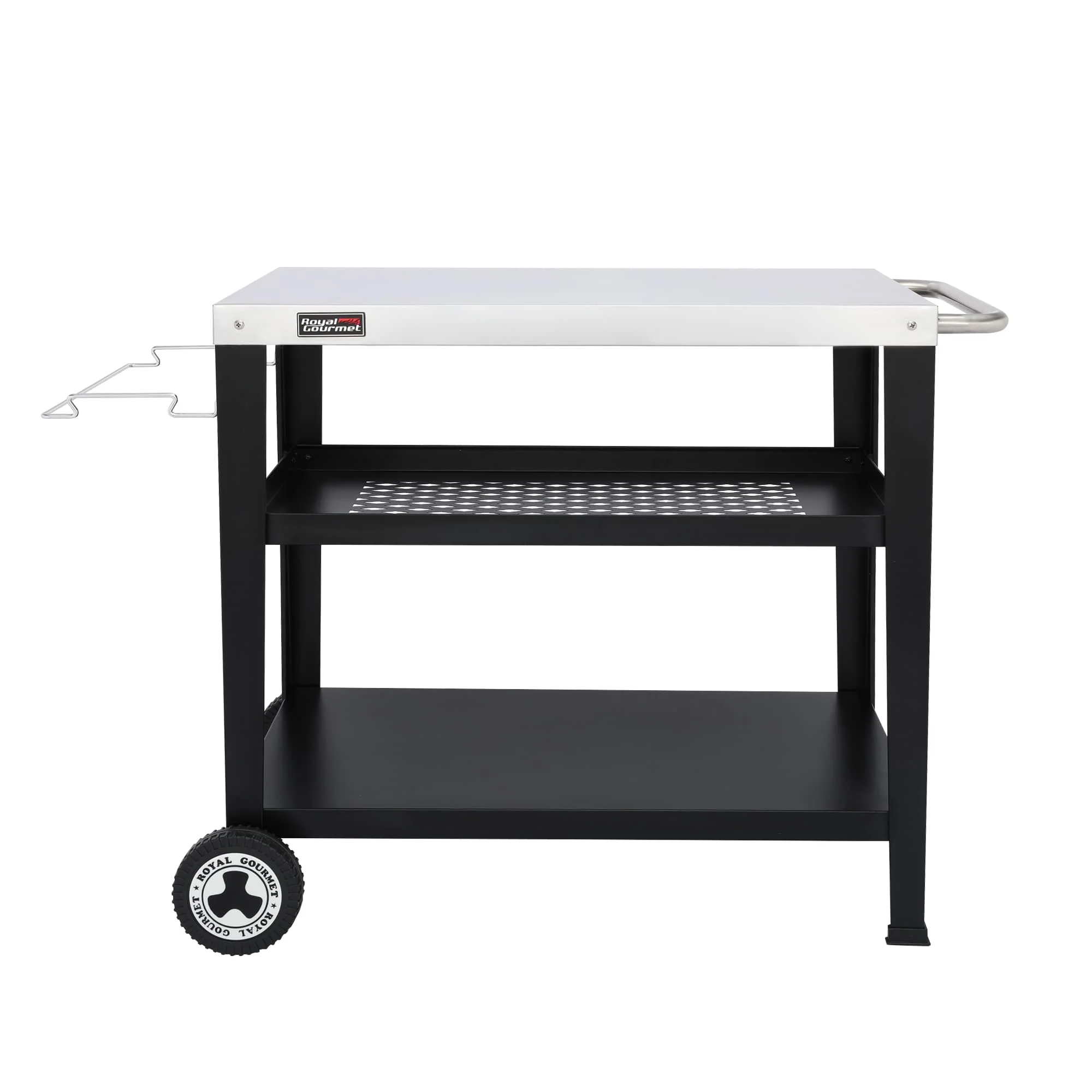 Royal Gourmet Rolling Dining Table with Trash Bag Holder