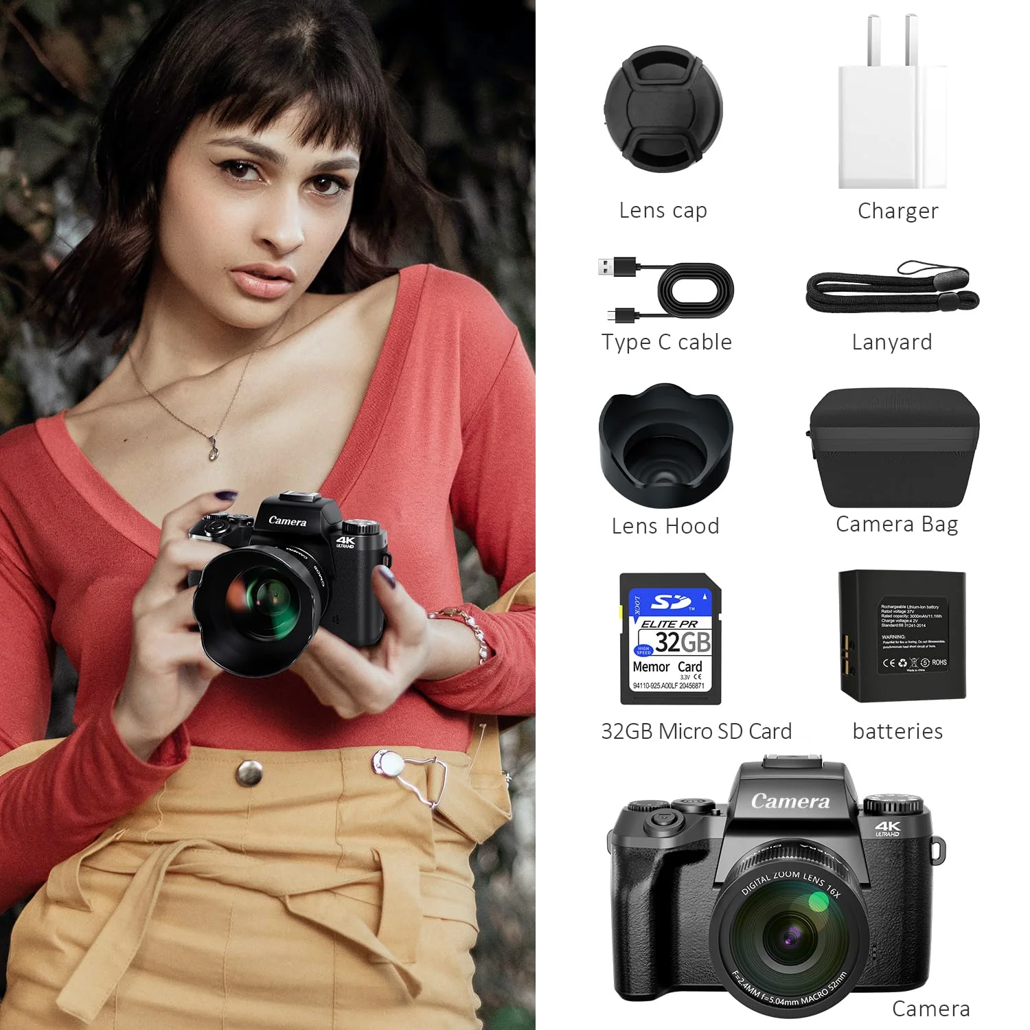 Saneen Digital 4k Cameras for Photography & Video