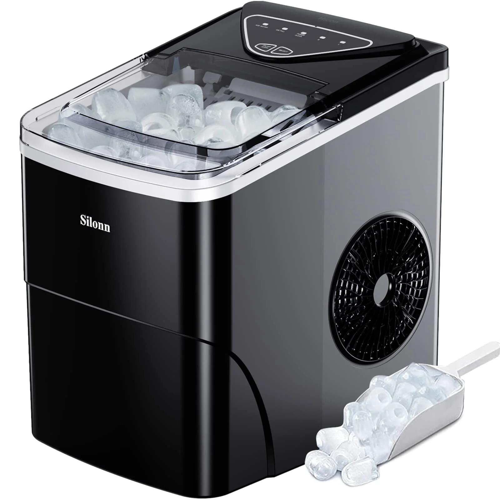 Silonn Ice Maker Countertop, 9 Cubes Ready in 6 Mins