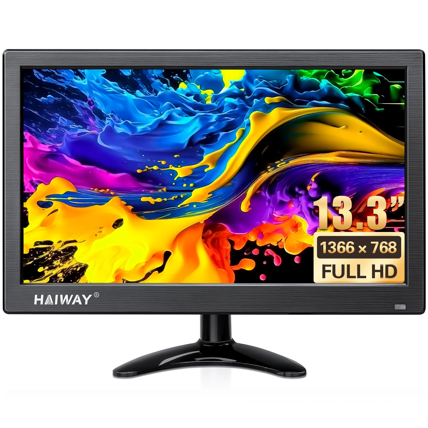 Haiway 13.3 inch Security Monitor, 1366x768 LED Monitor