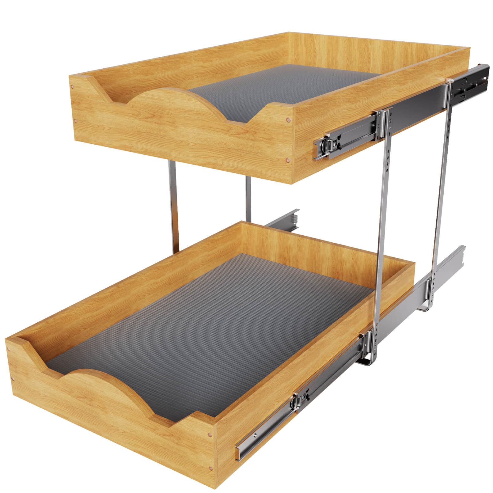 OCG 2 Tier Heavy-Duty Pull Out Drawers For Cabinets
