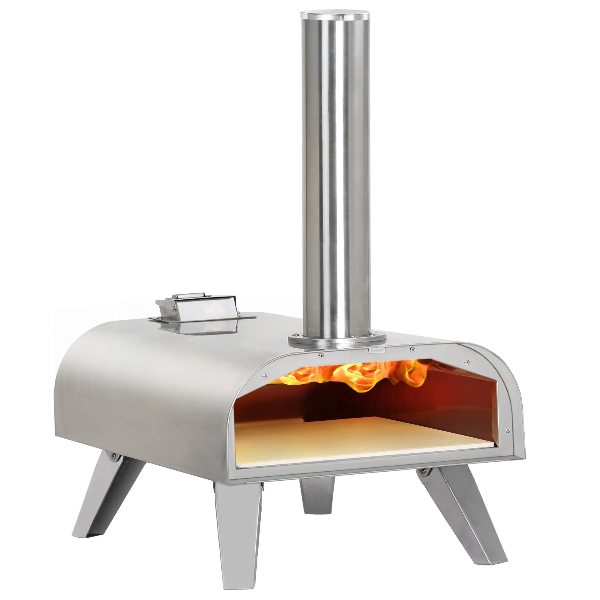 BIG HORN OUTDOORS Portable Stainless Steel Pizza Grill Oven