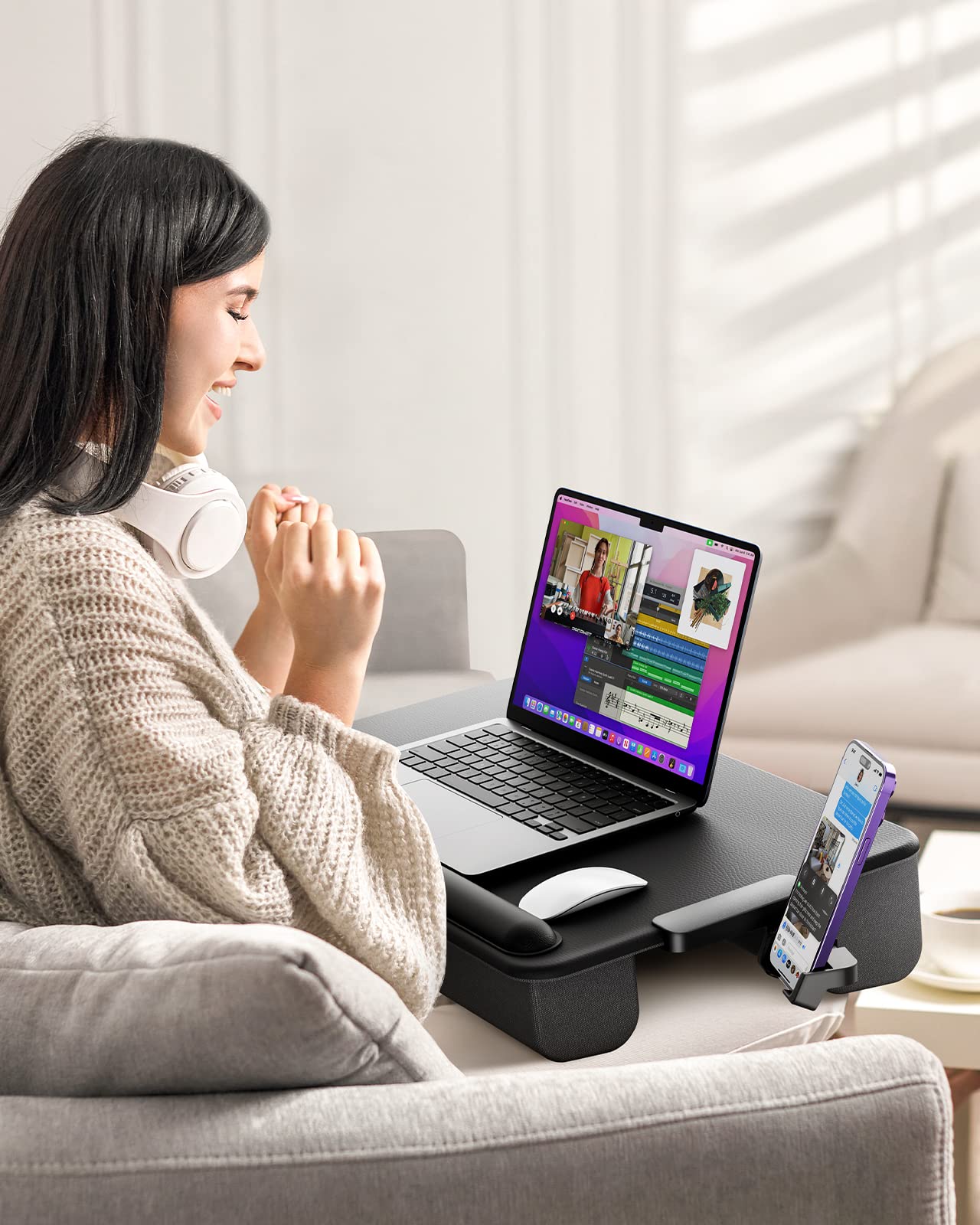 SAIJI Portable Laptop Desk, Fits Up to 17