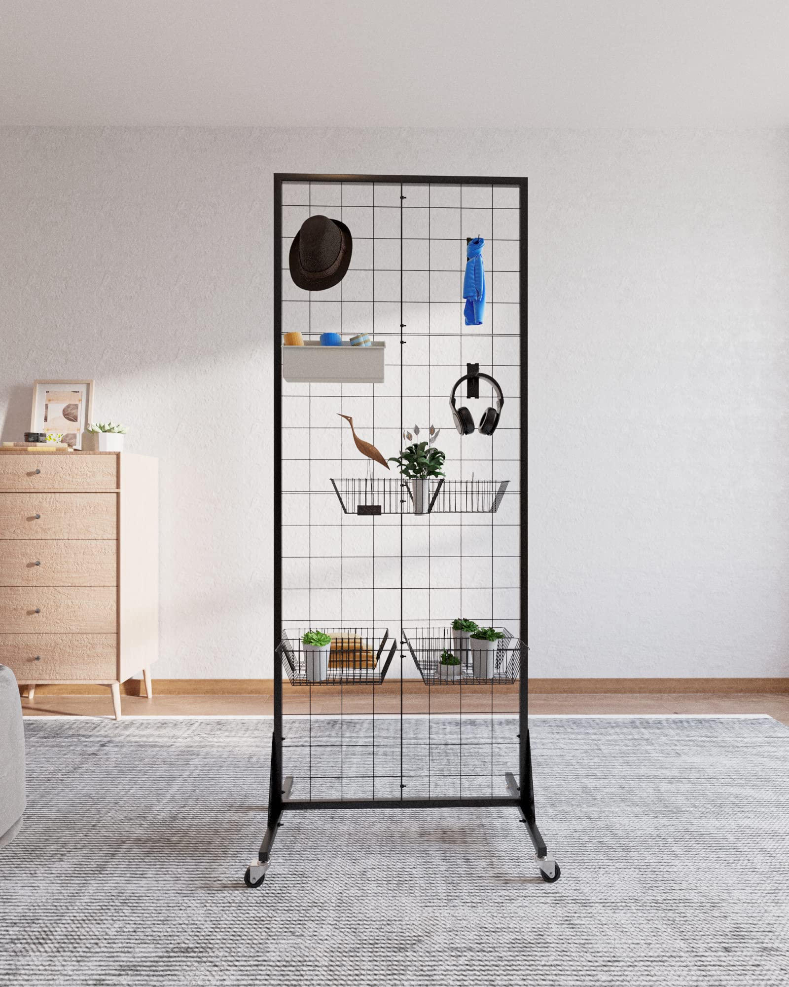Blasinc 3-Pack 2'x5.5' Ft Gridwall Panel Display Stand