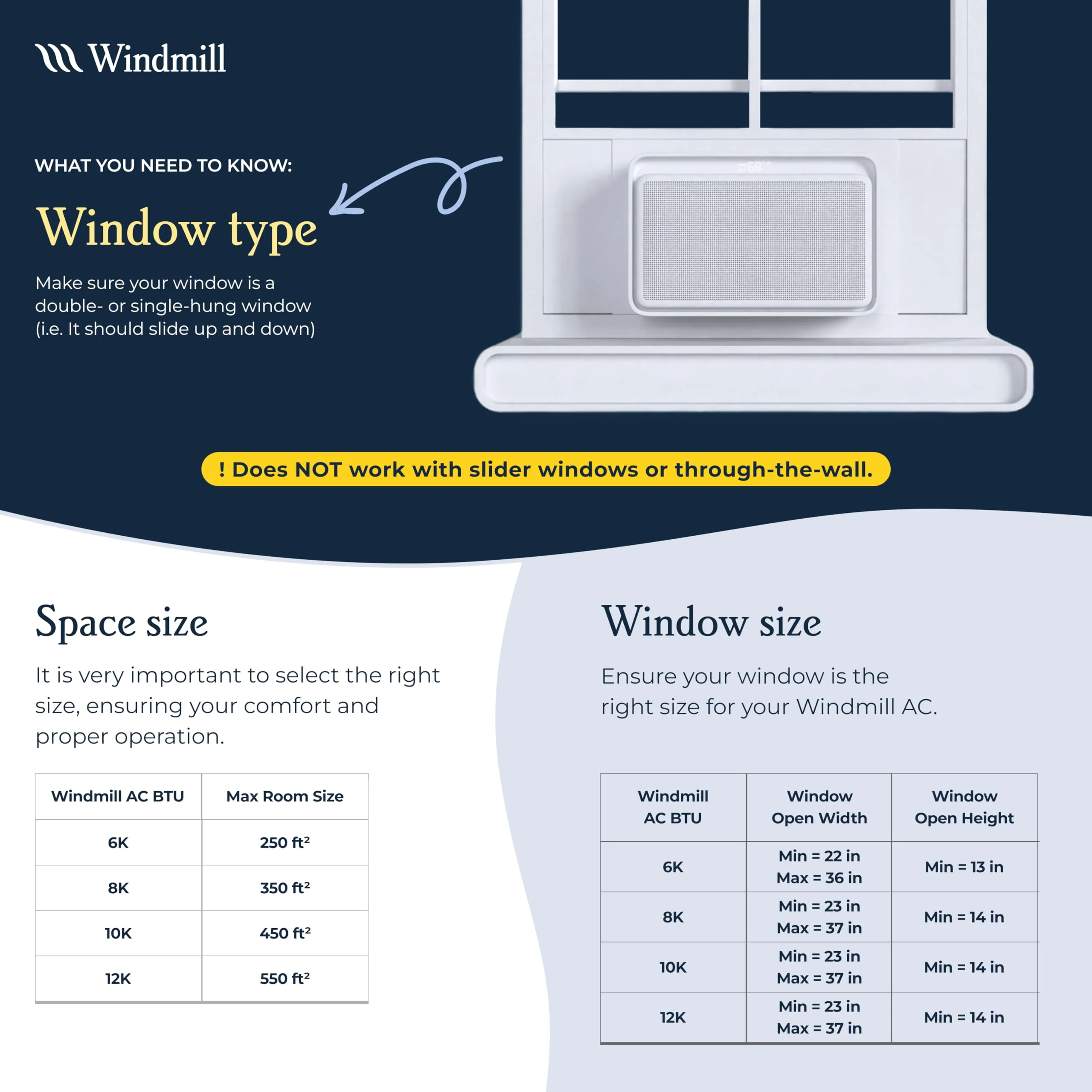 Windmill 8,000 BTU Modern Air Conditioner