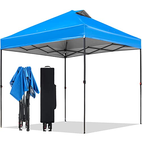 10x10ft 1-Person Easy Setup Pop Up Canopy Tent with Vented Roof