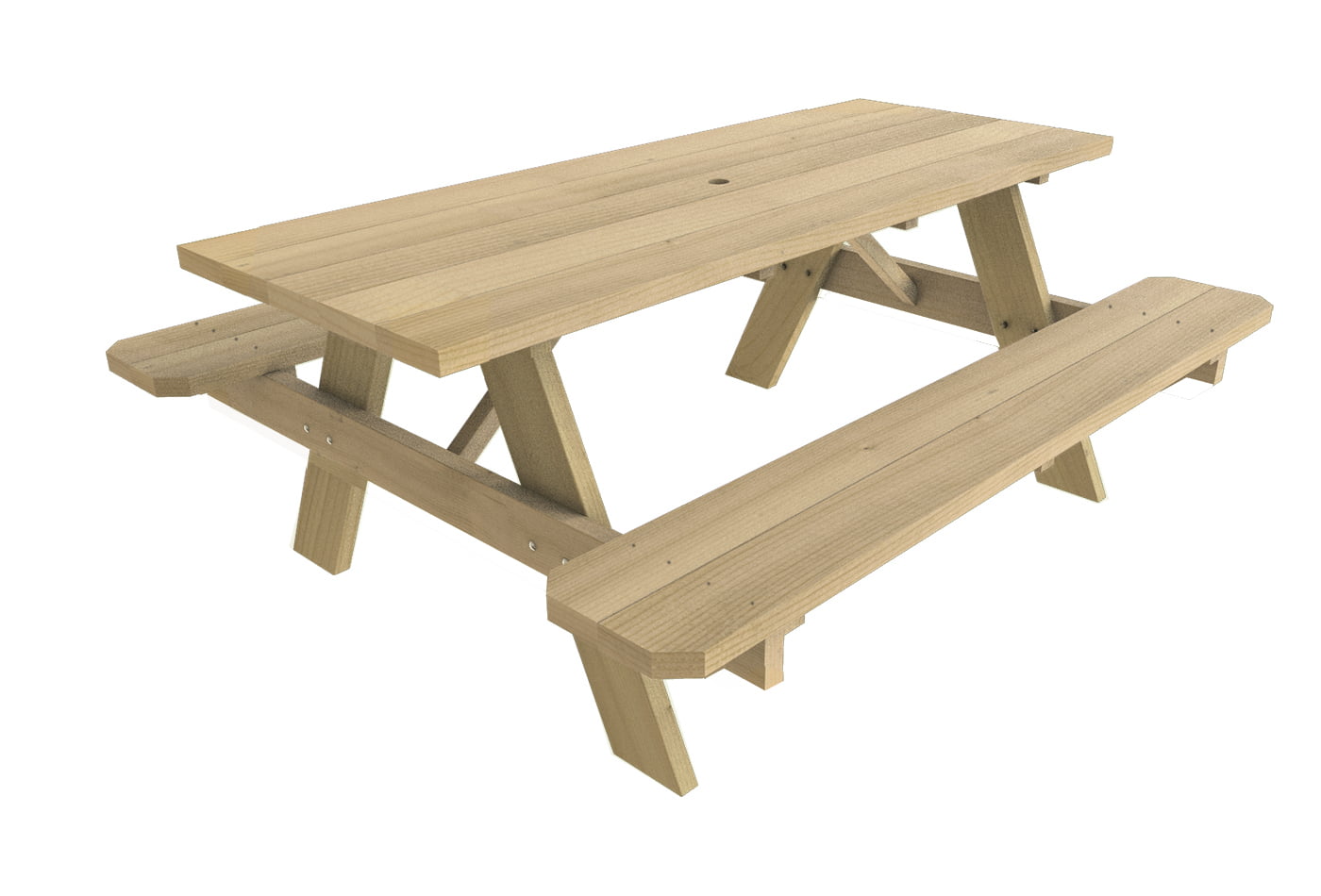 UFPED Wooden Picnic Table, Tan