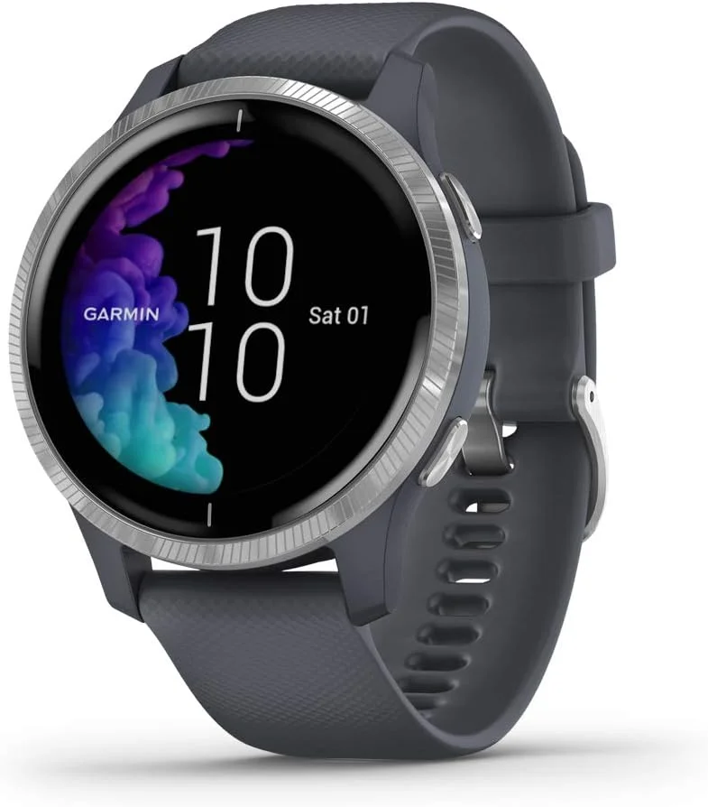 Pre-Owned Garmin Venu GPS Smartwatch - Granite Blue and Silver