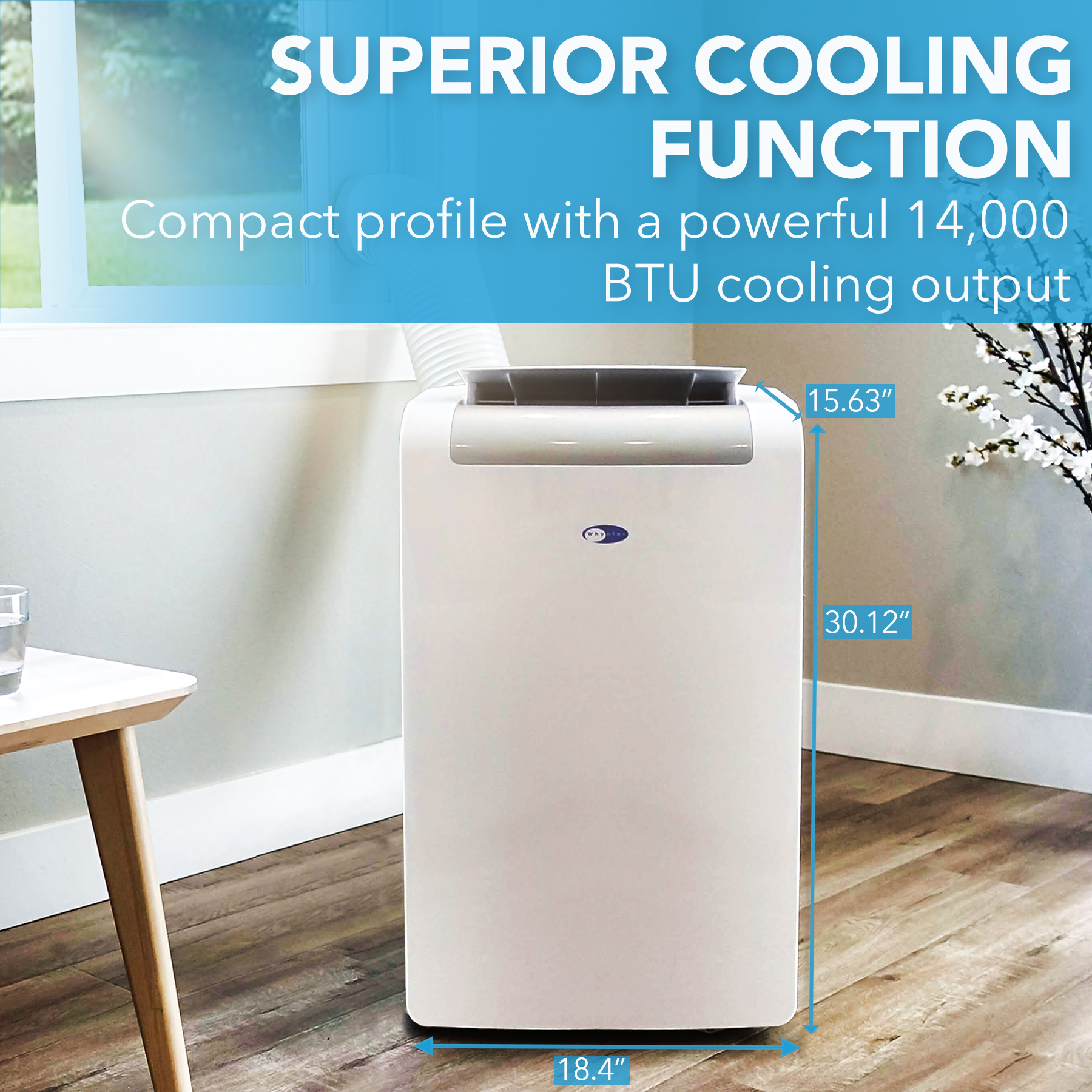 Whynter - 500 Sq. Ft. Portable Air Conditioner - Frost White