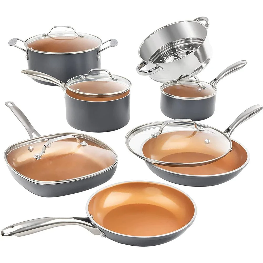 12-Piece Aluminum Ti-Ceramic Nonstick Coating Cookware Set