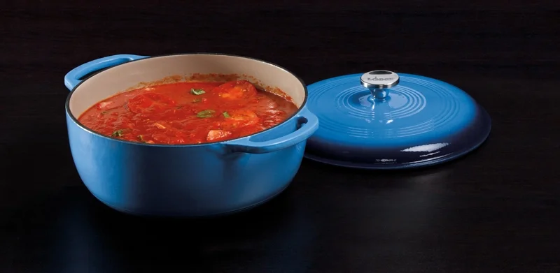 Lodge Cast Iron 7.5 Quart Enameled Dutch Oven Red