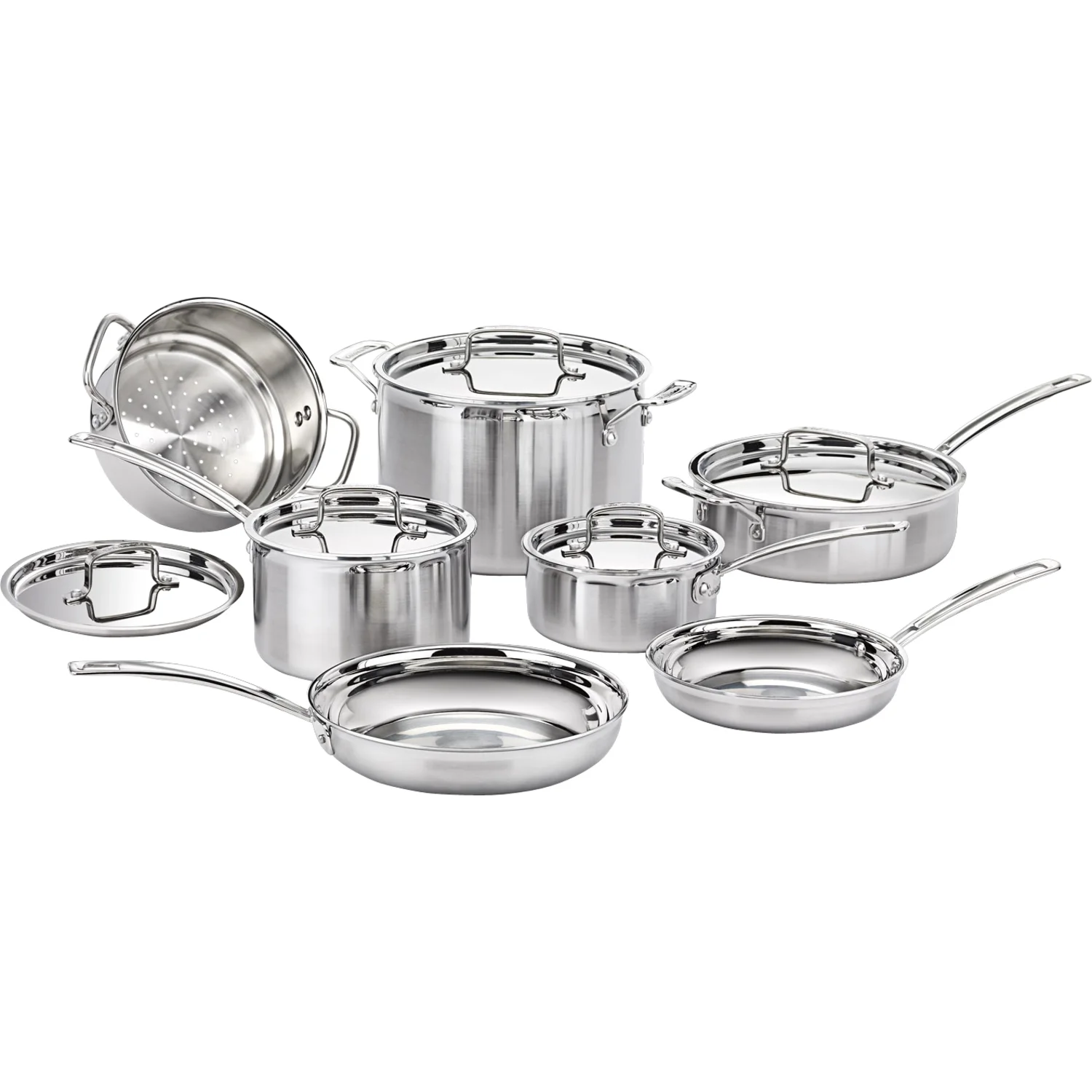 Cuisinart MultiClad Pro 12 Piece Stainless Steel Cookware Set