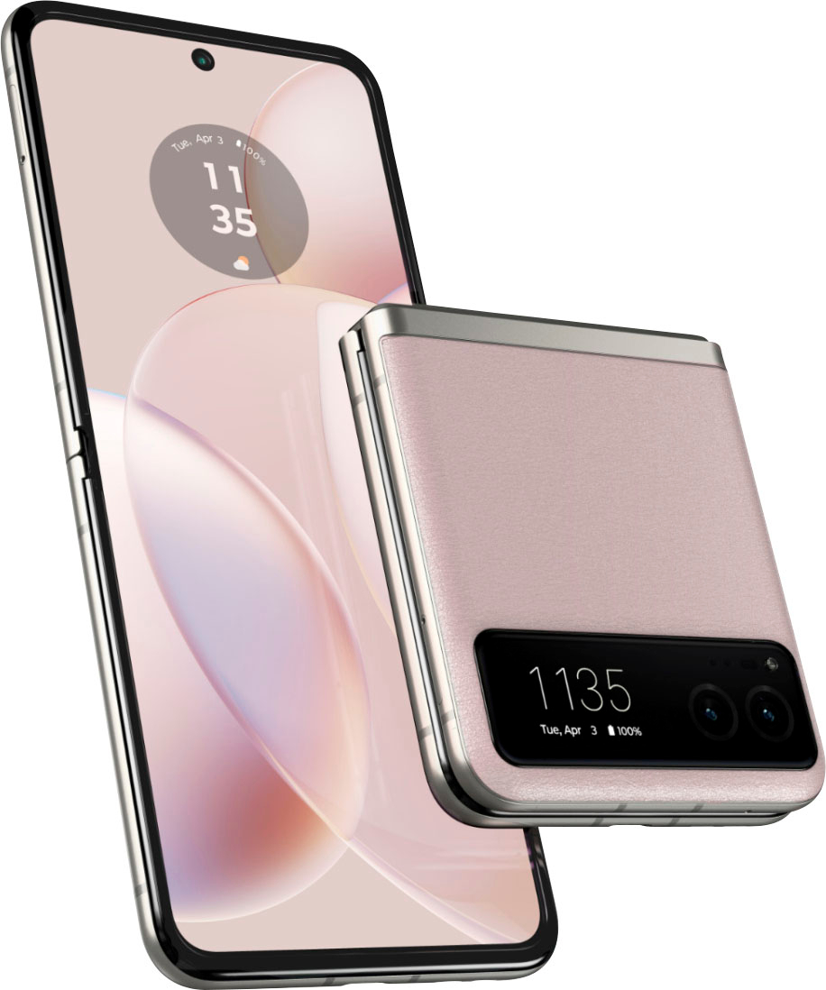 Motorola - razr 2023 128GB (Unlocked) - Cherry Blossom
