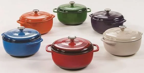 Lodge Enamel Cast Iron 7.5 Quart Dutch Oven, Blue, EC7D33