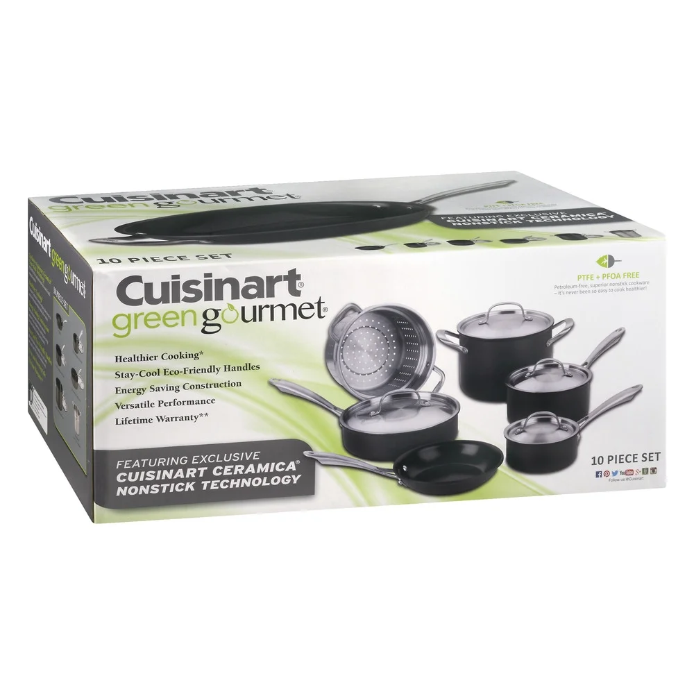 Cuisinart® GreenGourmet™ 10-Piece Cookware Set, Gray