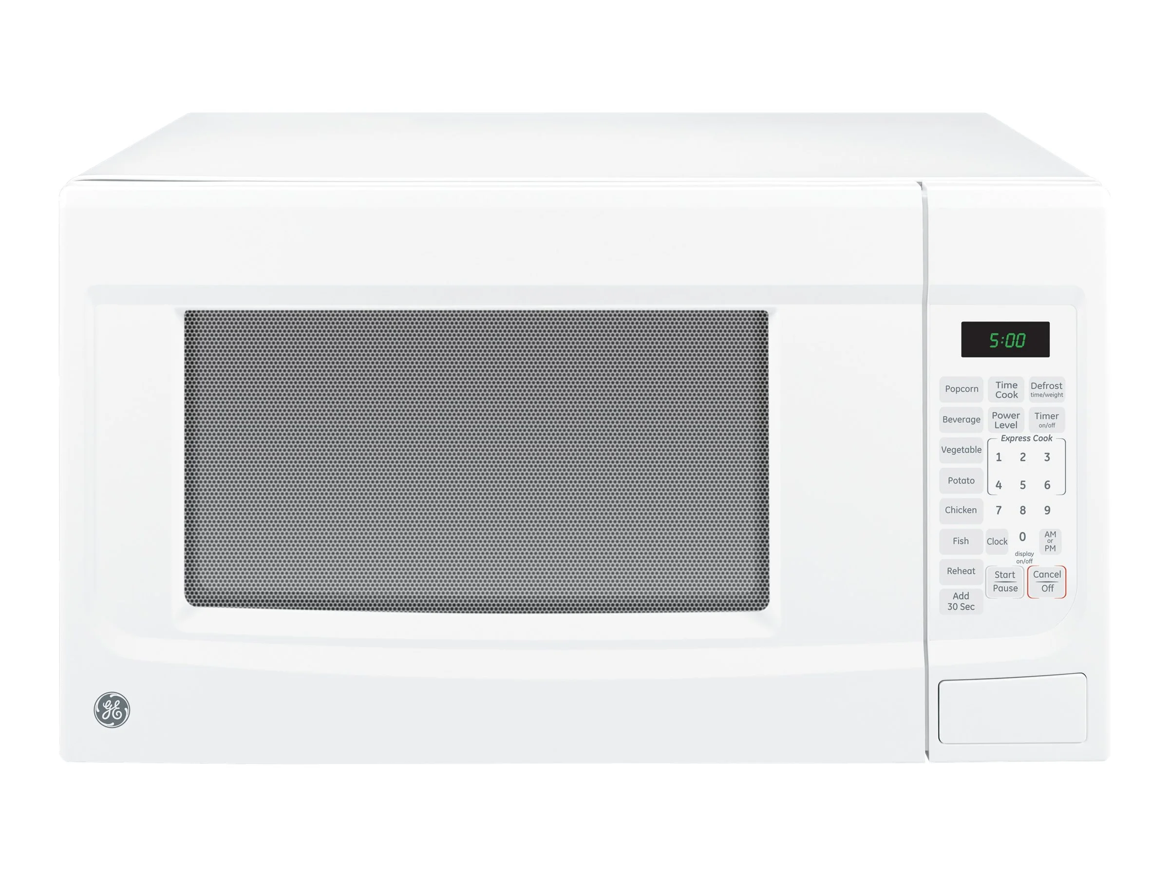 Ge 1.4 Cu. Ft. Countertop Microwave Oven, White, 1100 Watts
