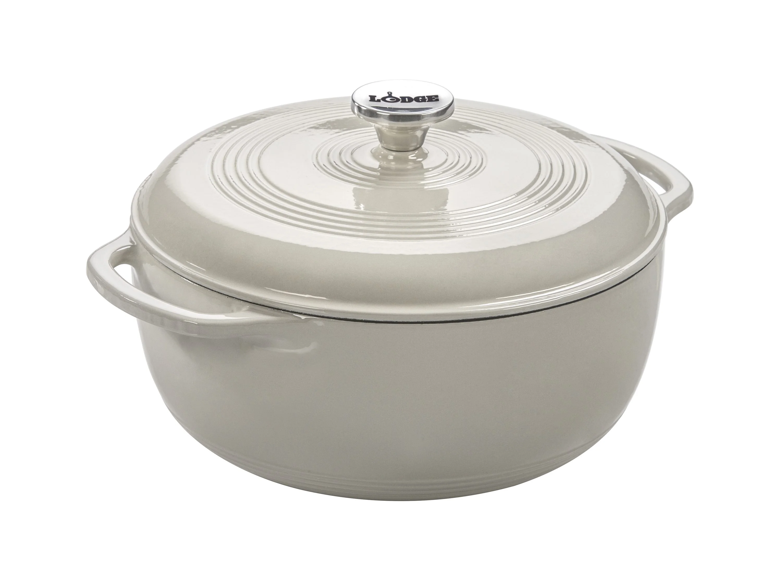 Lodge Cast Iron 6 Quart Enameled Dutch Oven Oyster