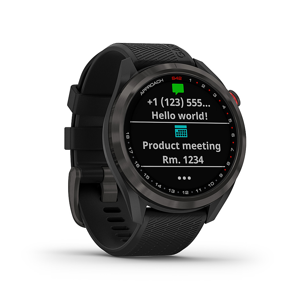 Garmin - Approach S42 GPS Smartwatch 30 mm Metal - Gunmetal