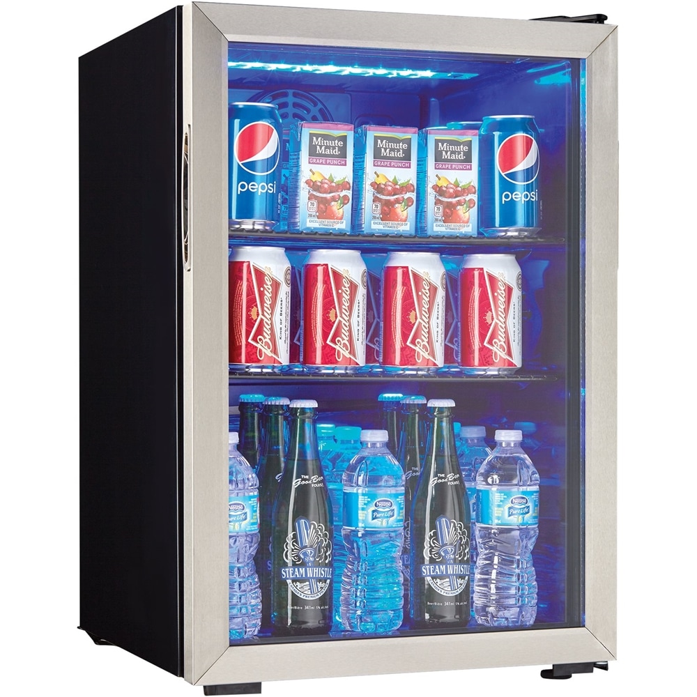 Danby - 95-Can Beverage Cooler - Stainless Steel