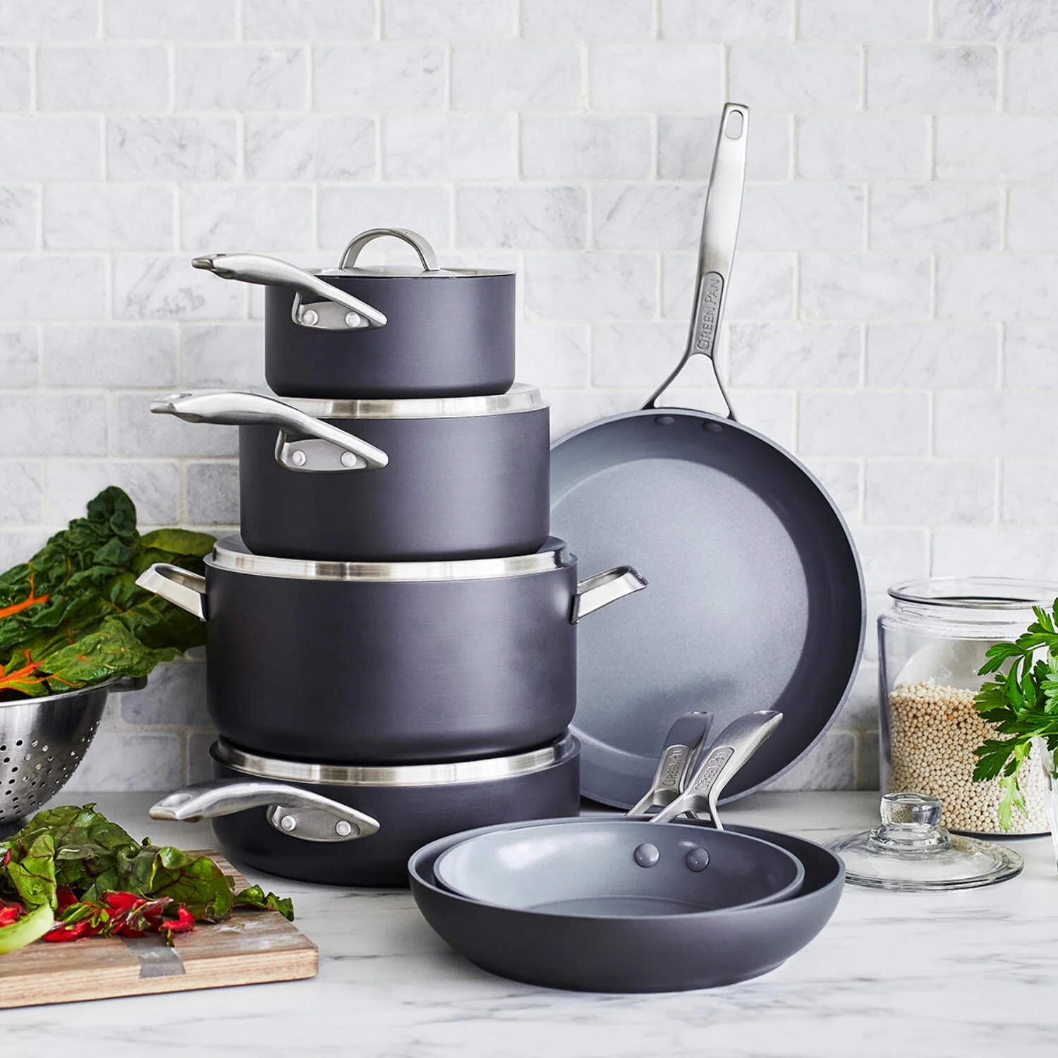 GreenPan Paris Pro 11pc Ceramic Non-Stick Cookware Set