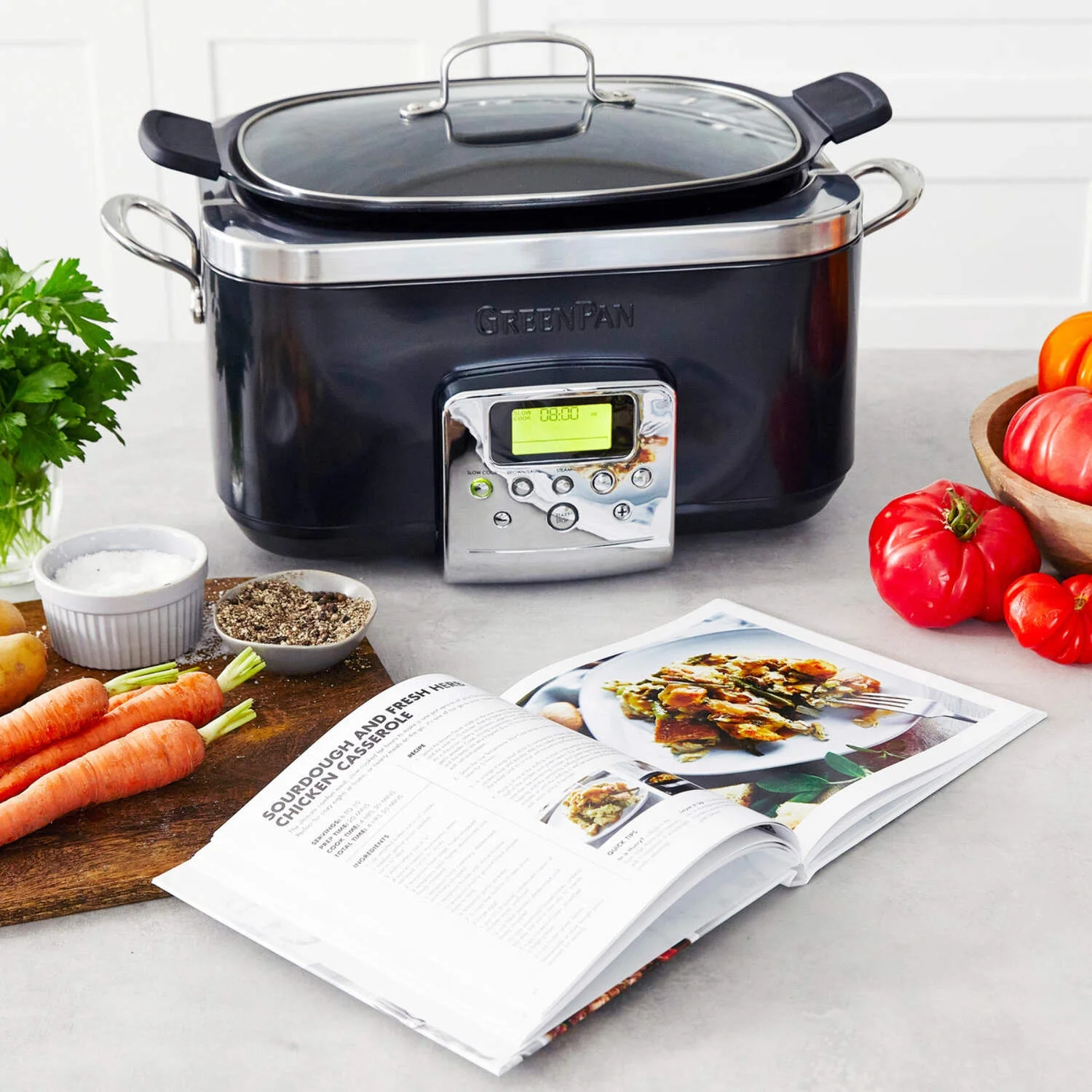 GreenPan Elite 6-Quart Slow Cooker | Black