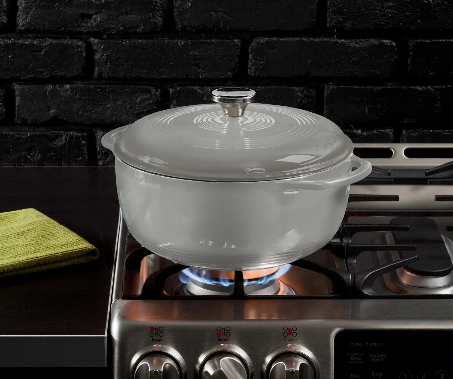 Lodge Cast Iron 6 Quart Enameled Dutch Oven Oyster