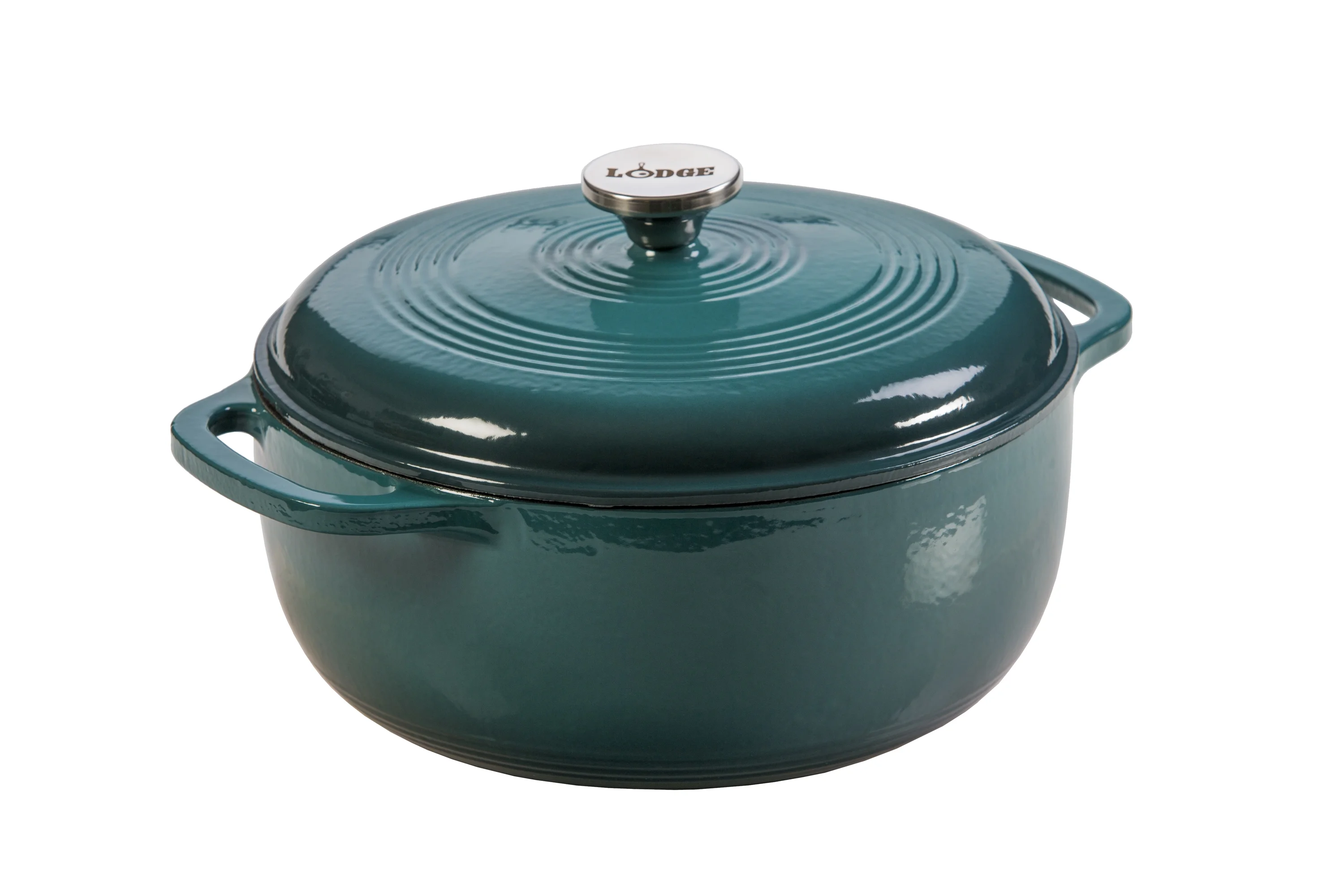 Lodge Cast Iron 6 Quart Enameled Cast Iron Dutch Oven, Lagoon Green