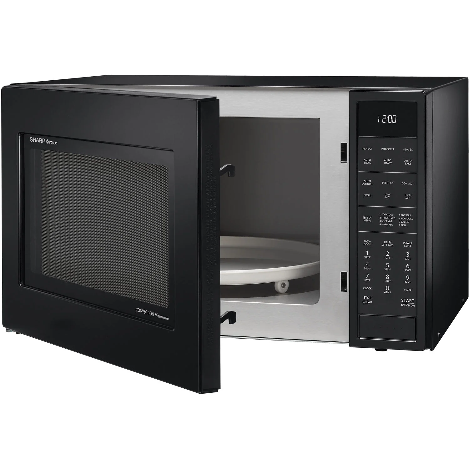 Sharp 1.5 Cu. Ft. 900W Convection Microwave Oven, Black