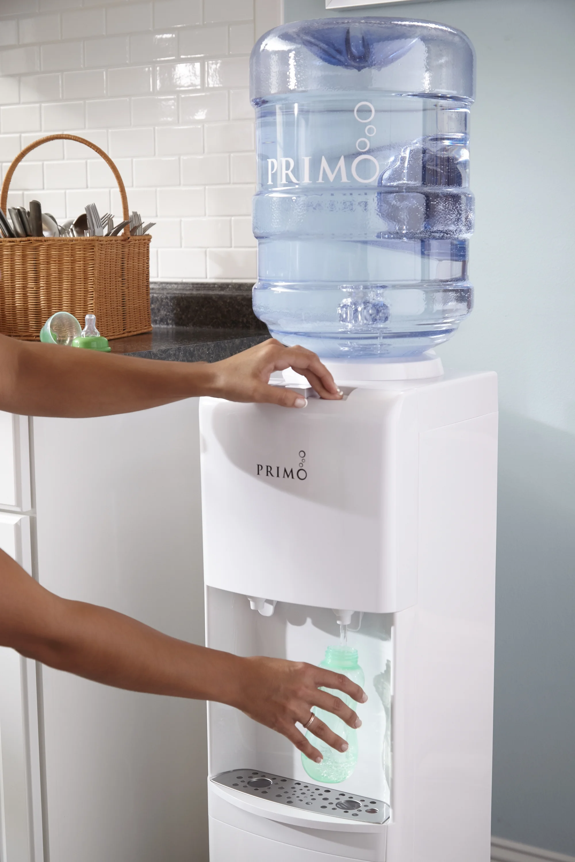 Primo® Water Dispenser Top Loading, Hot/Cold Temperature, White