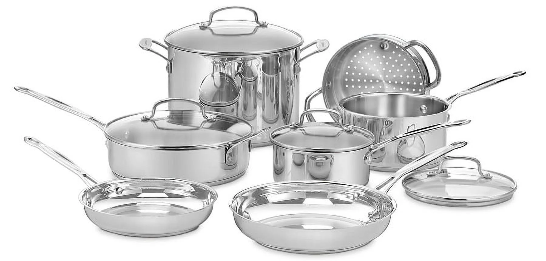 Cuisinart Chef's Classic Stainless Cookware 11 Piece Set, 77-11G