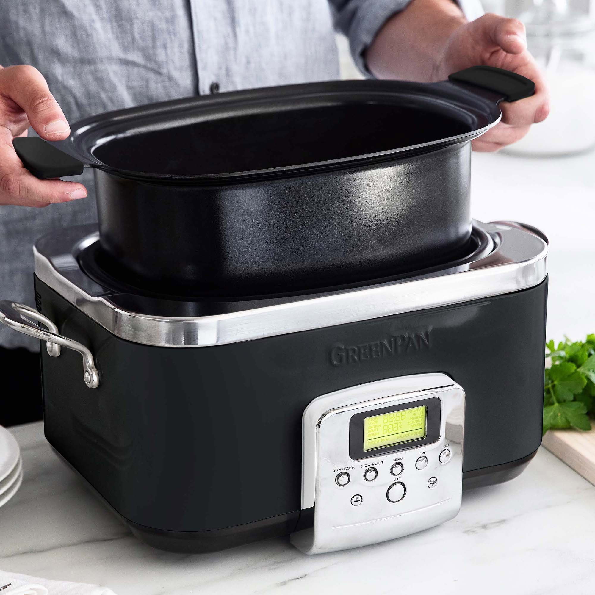 Elite 8-In-1 Programmable 6QT Electric Slow Cooker by Greenpan