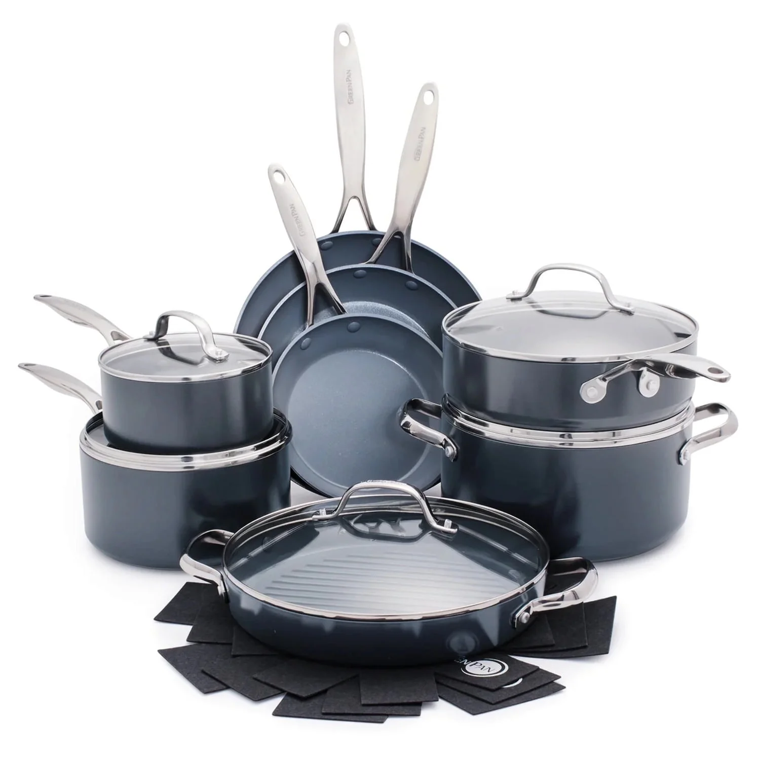 GreenPan Valencia Pro Healthy Ceramic Nonstick 13-Piece Cookware Set