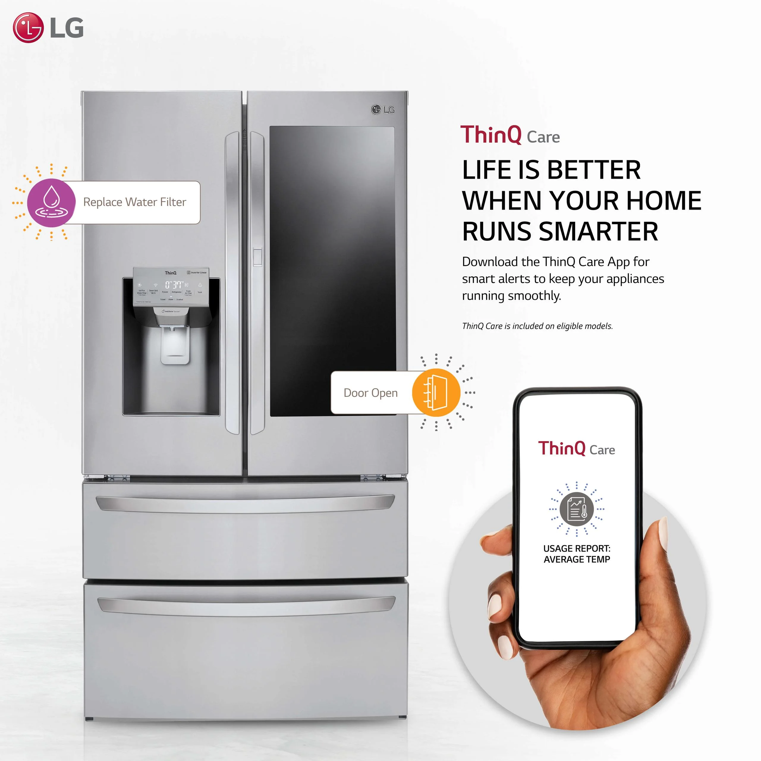 28 cu. ft. Smart wi-fi Enabled InstaView™ Door-in-Door® Refrigerator