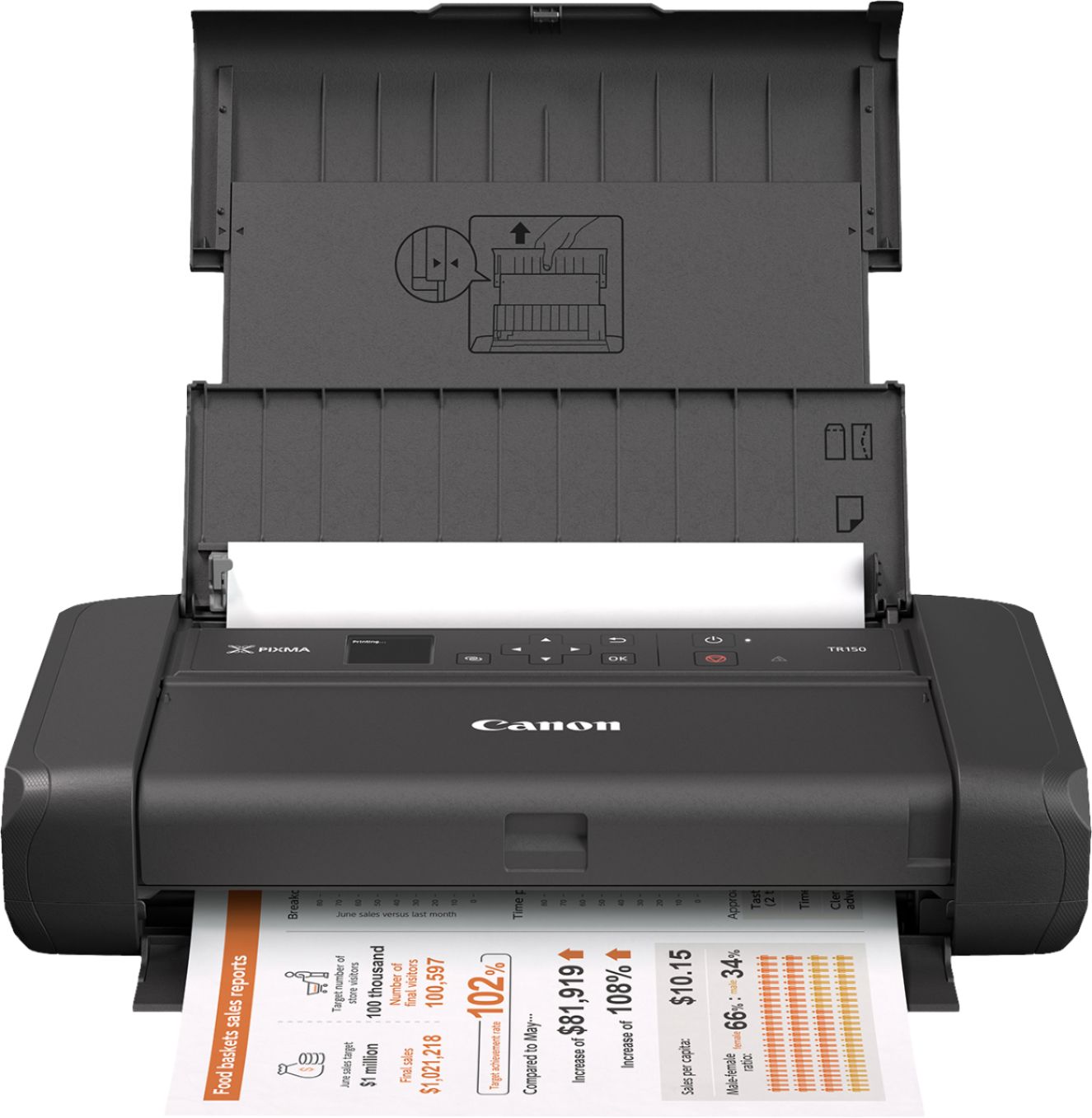 Canon - PIXMA TR150 Wireless Inkjet Printer - Black