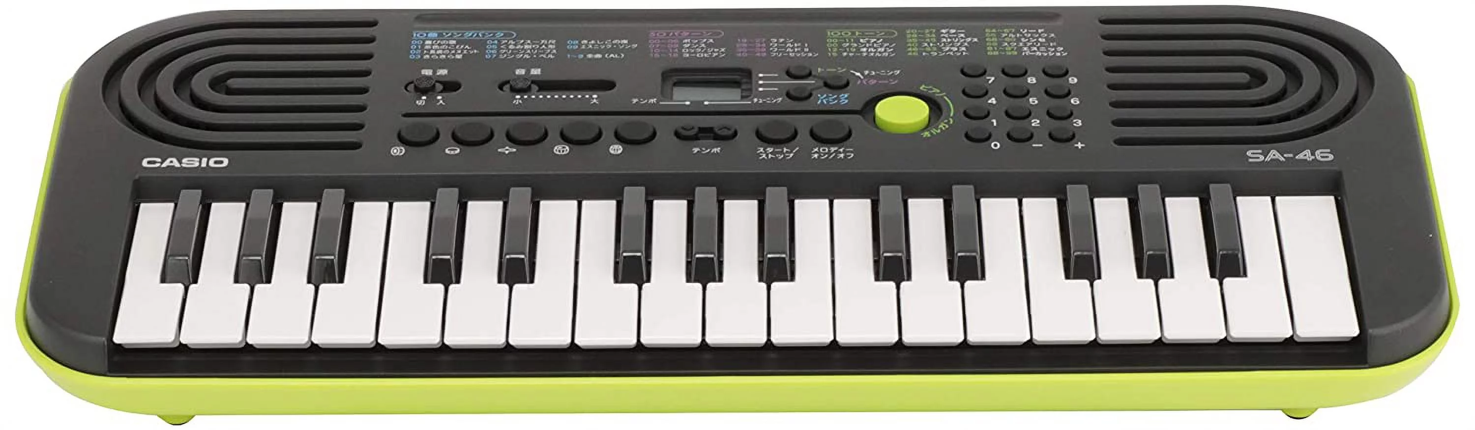 Casio SA-46 32 Mini Keys Musical Keyboard (Black/Green) 2023 - Green