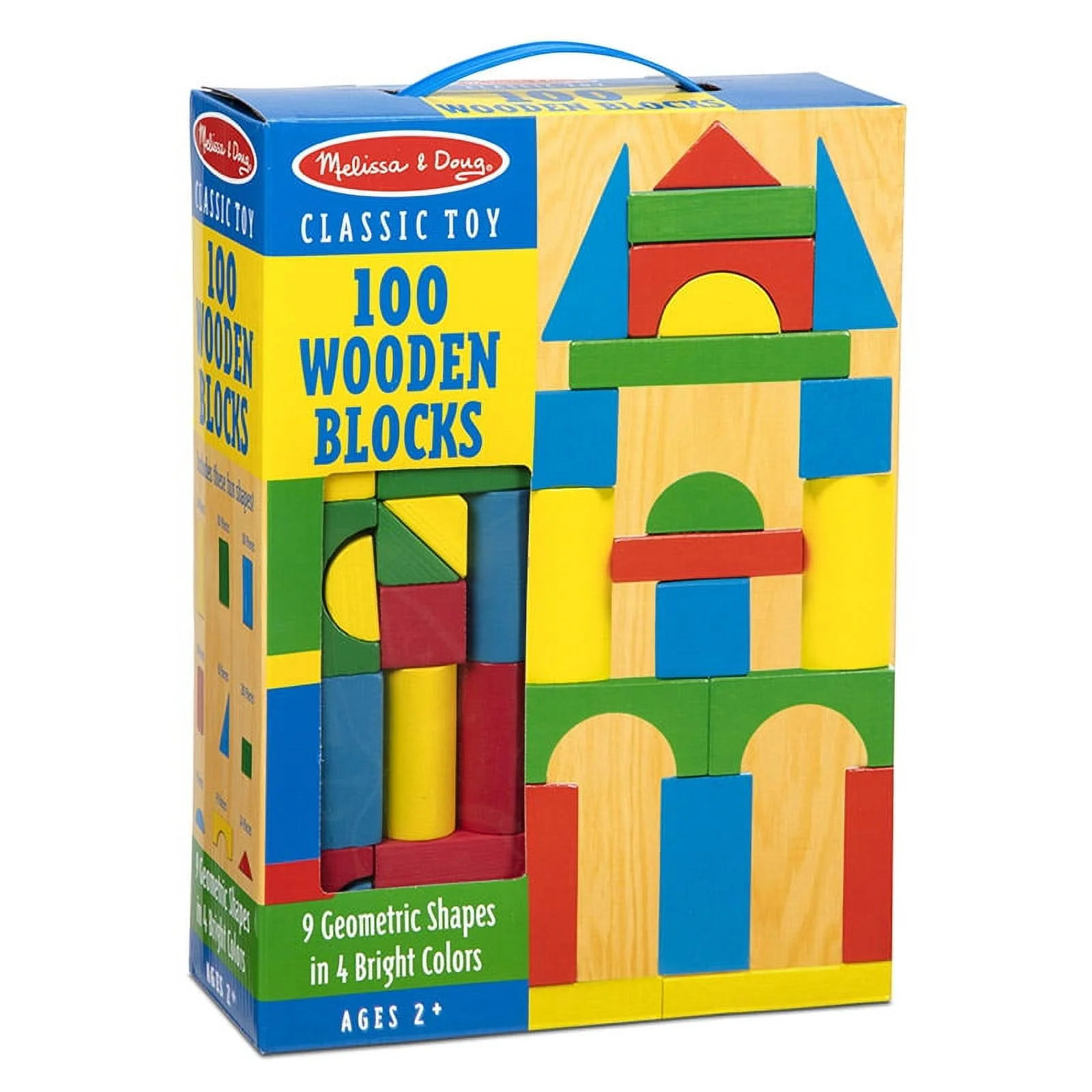 Painted Wood Blocks Set, 100 Pieces | Bundle of 10 Sets