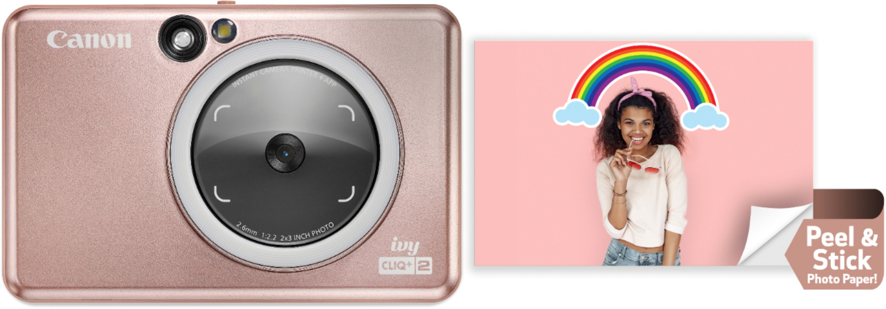 Canon - Ivy CLIQ+2 Instant Film Camera - Rose Gold